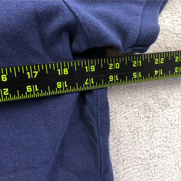 Polo Ralph Lauren Men Polo Shirt Medium Navy Custom Slim Fit Casual Cotton - Picture 5 of 15